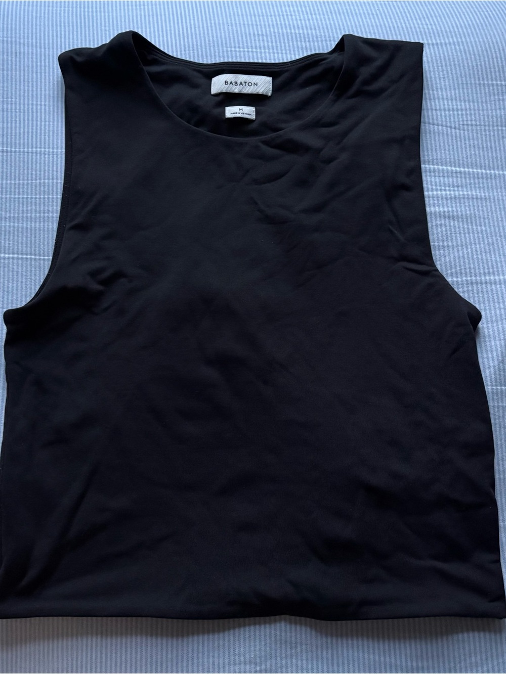 Babaton Contour Black Sleeveless Crewneck Tank Top
